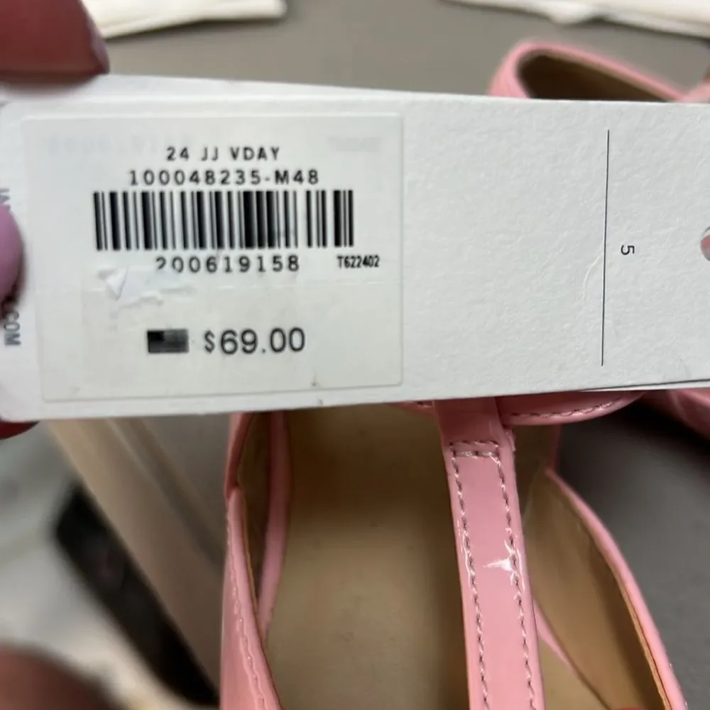Janie and Jack 100048235 Heart T-Strap Ballet Flat NWT